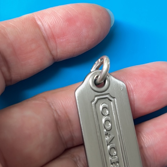 🖤Coach Satin silvertone metal pendant - Picture 7 of 9